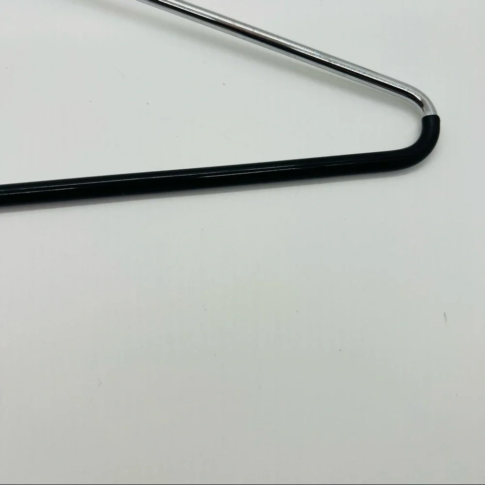 Container Store 3 Pant Hangers Chrome Metal 13” across. Perfect Condition